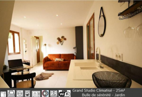 Studio - Confort - Climatisé - Le Refuge de Charles - Jardin